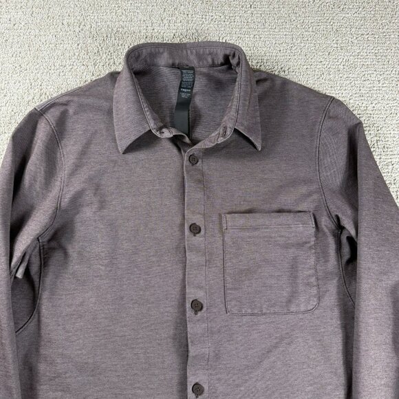 Lululemon Commission Brushed Woven Shirt Brown Men’s Size Small - Picture 2 of 8